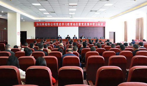 20210417湯溝酒業(yè)開展黨史學習教育動員暨黨員集中學習會議-(2)